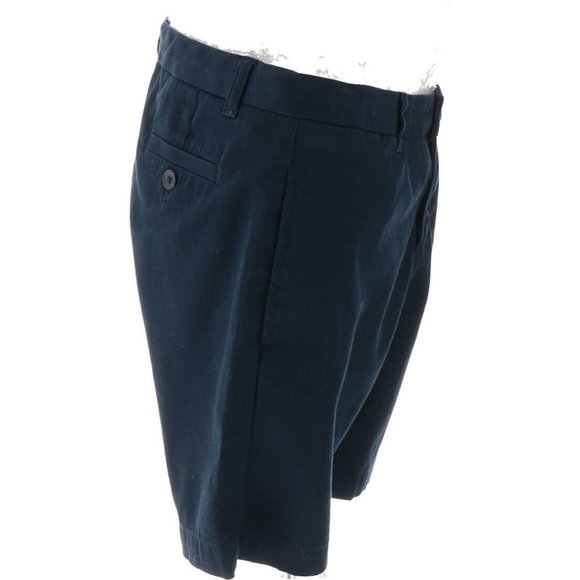 NWT LANDS' END GIRL'S PLAIN FRONT STAIN RESISTANT CHINO SHORTS CLASSIC NAVY - Picture 7 of 14